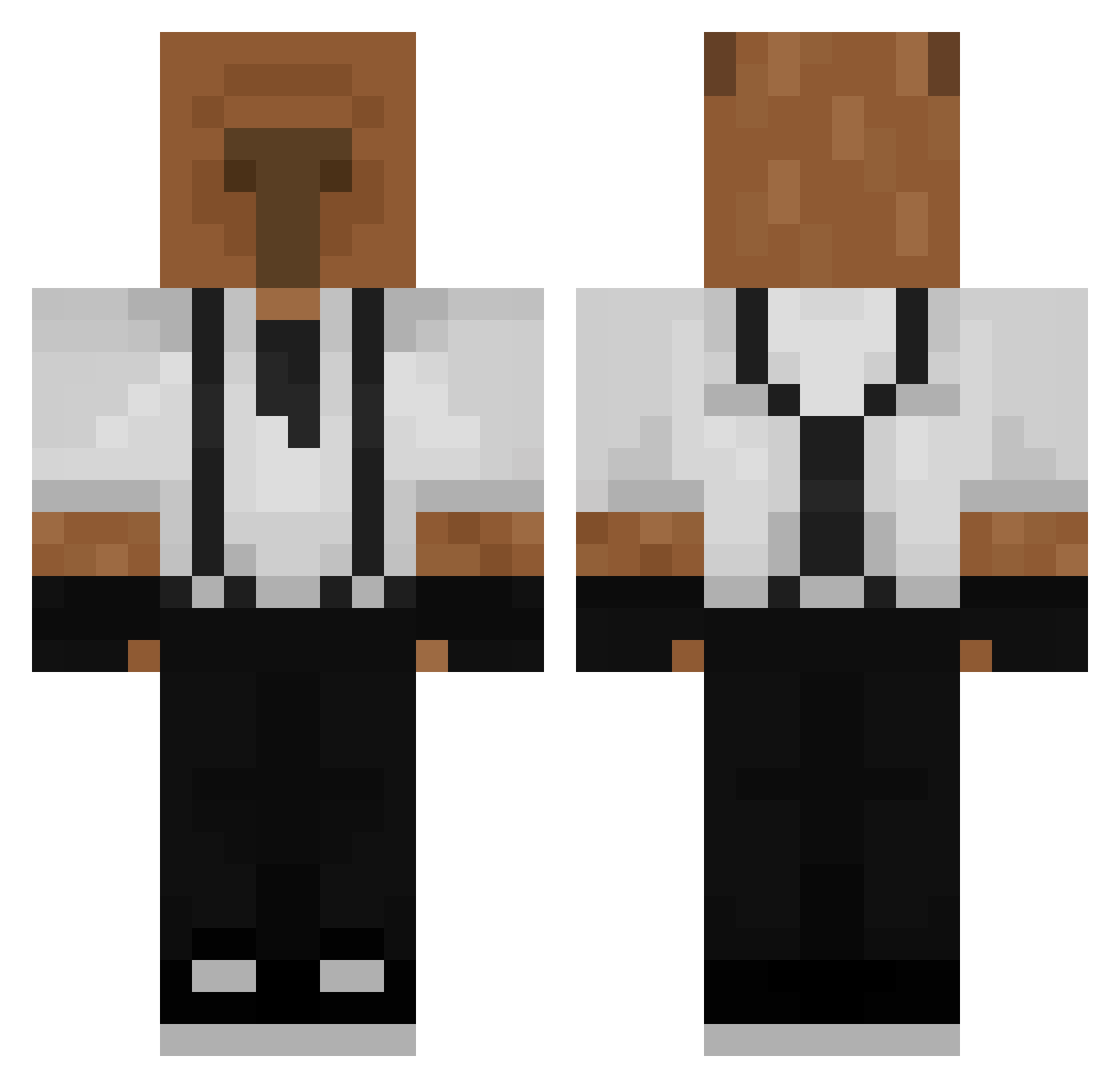 Gr1zzly_M0nkey Minecraft skin, front and back view
