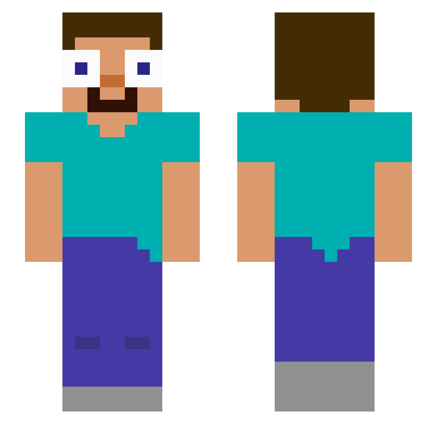 Gunnsii2008 Minecraft skin, front and back view