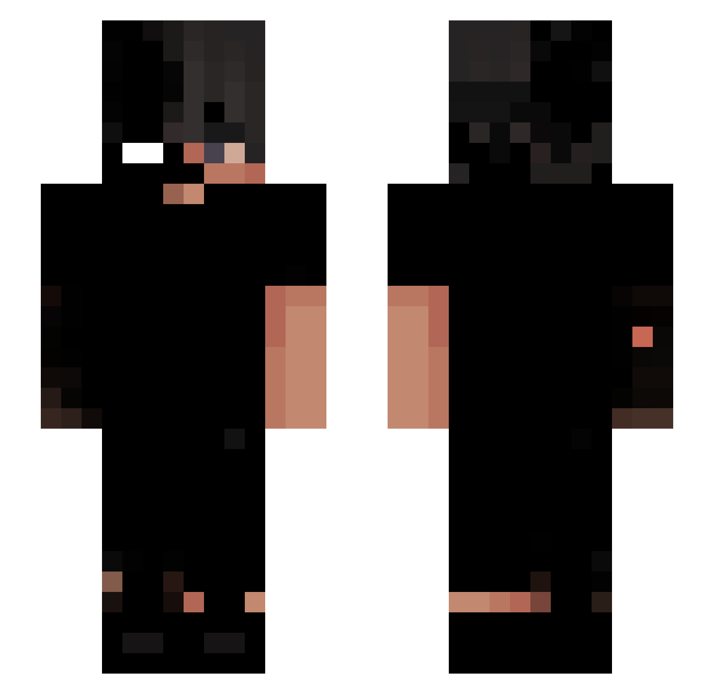 Mojoguinho Minecraft skin, front and back view