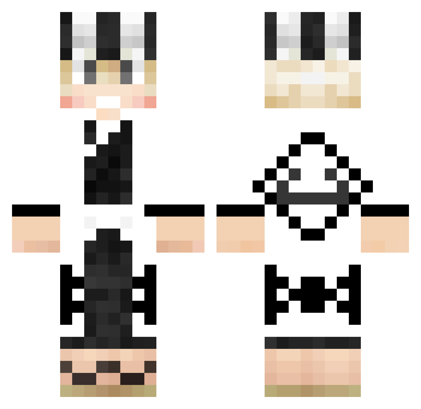 IchBimsDerLeon Minecraft skin, front and back view