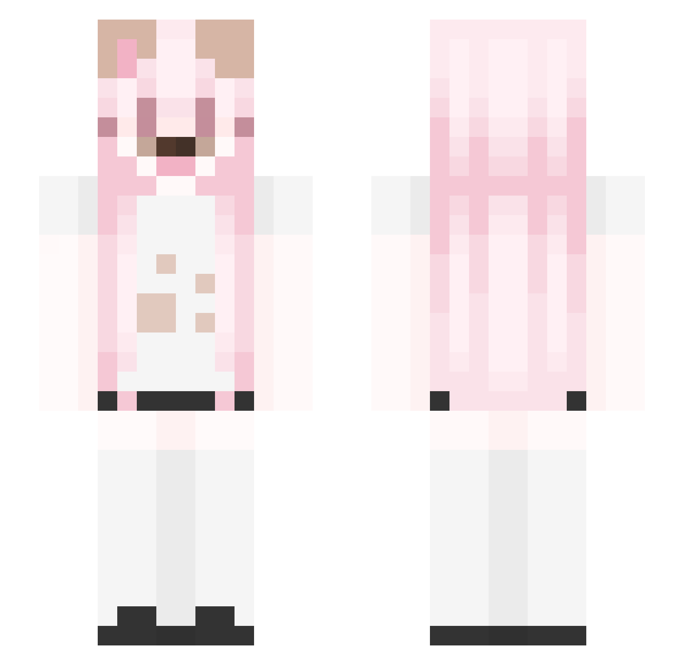 _cloudybae Minecraft skin, front and back view