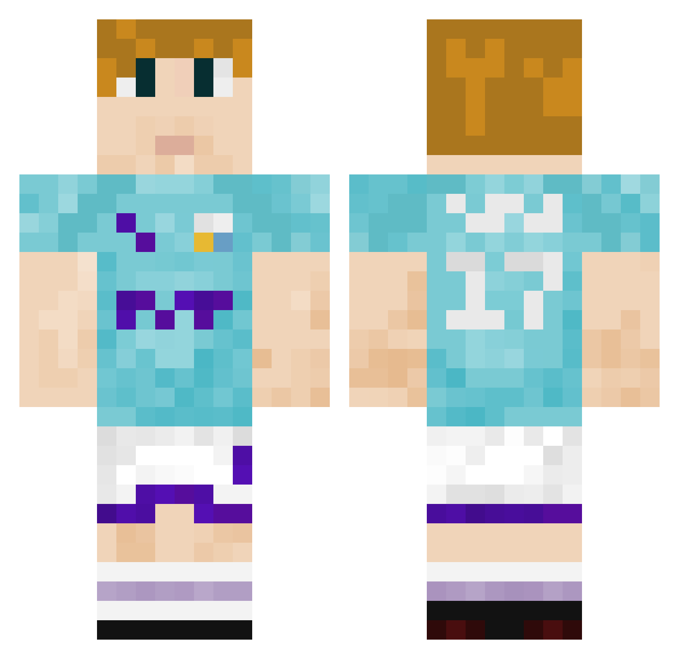 Blinkgat03 Minecraft skin, front and back view