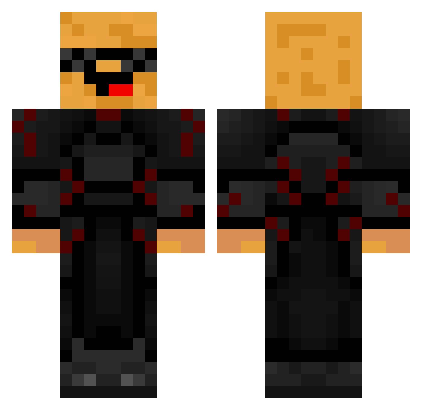 Kartoffel787 Minecraft skin, front and back view