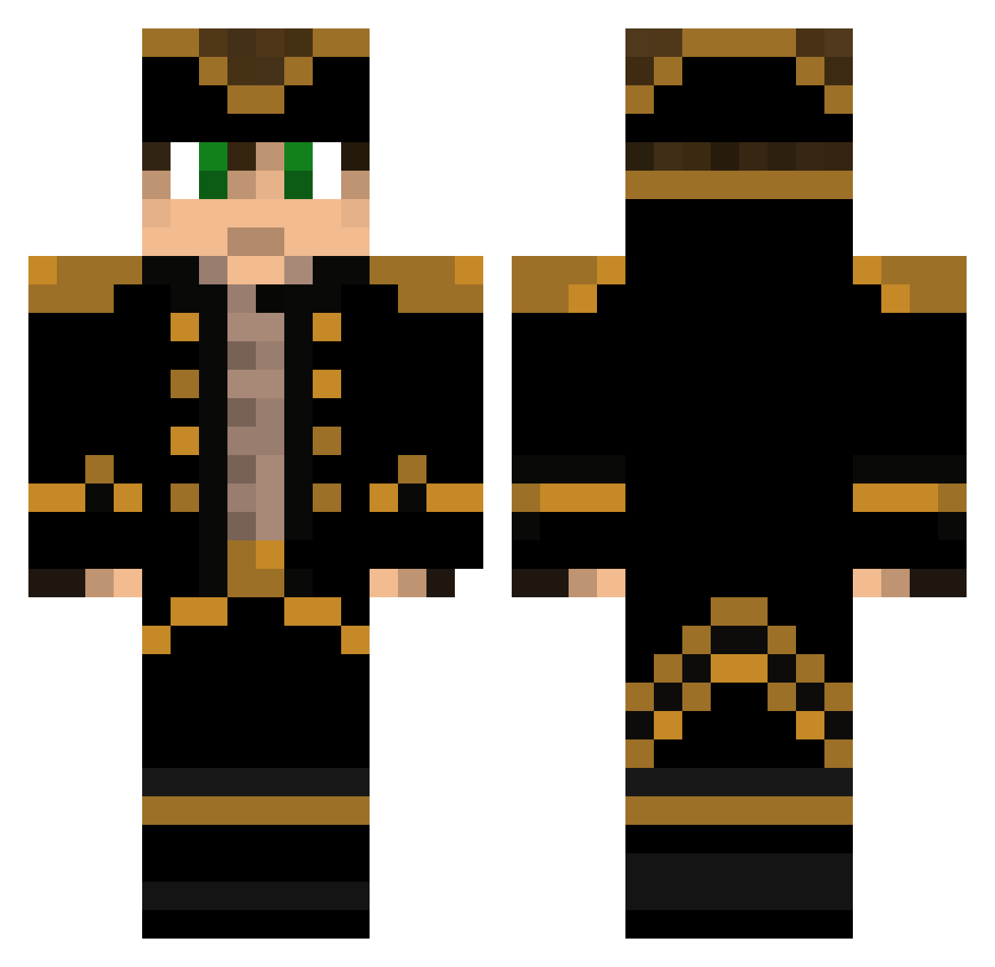 Myttrium33 Minecraft skin, front and back view