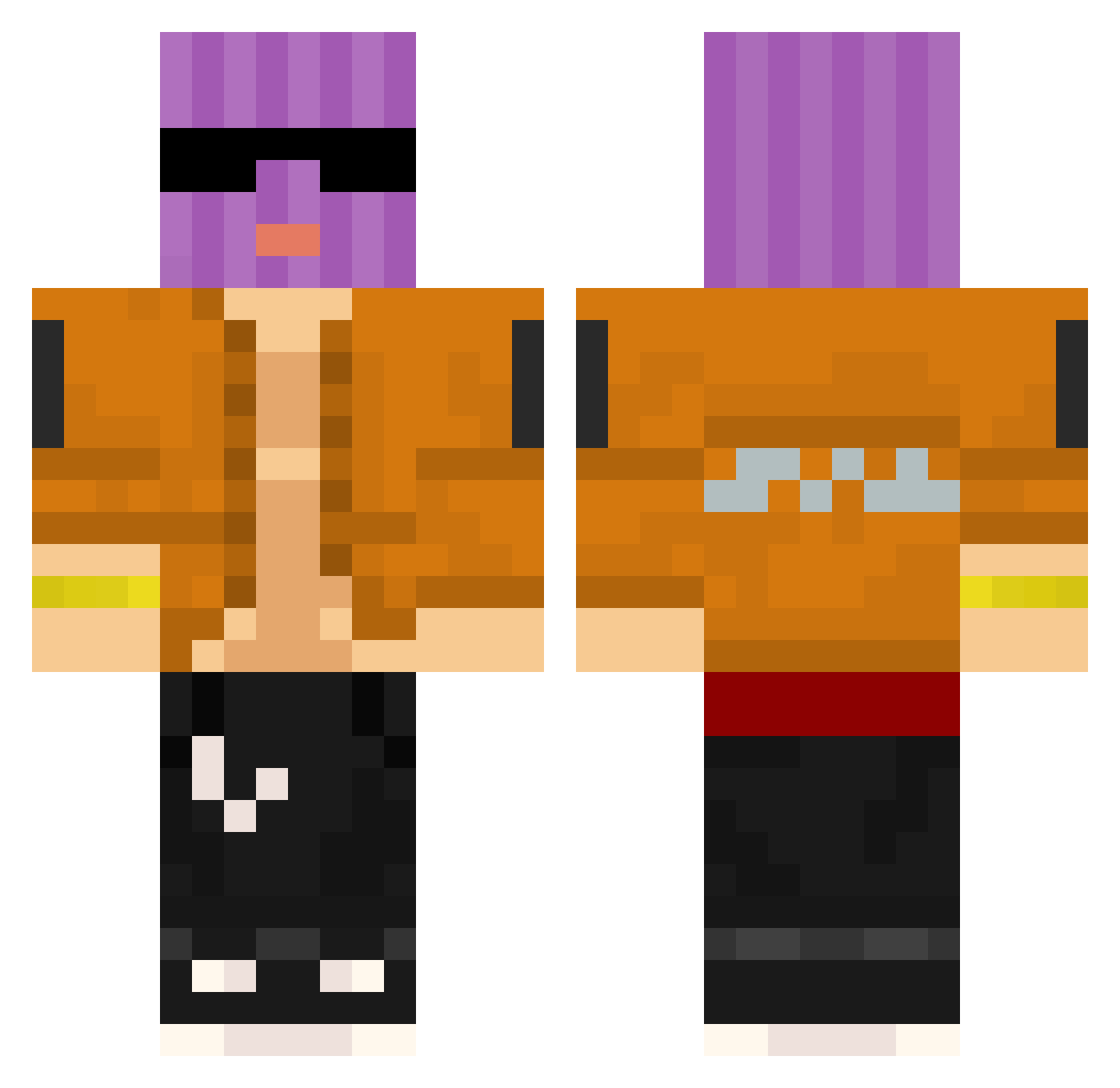 Salado_NaCl Minecraft skin, front and back view