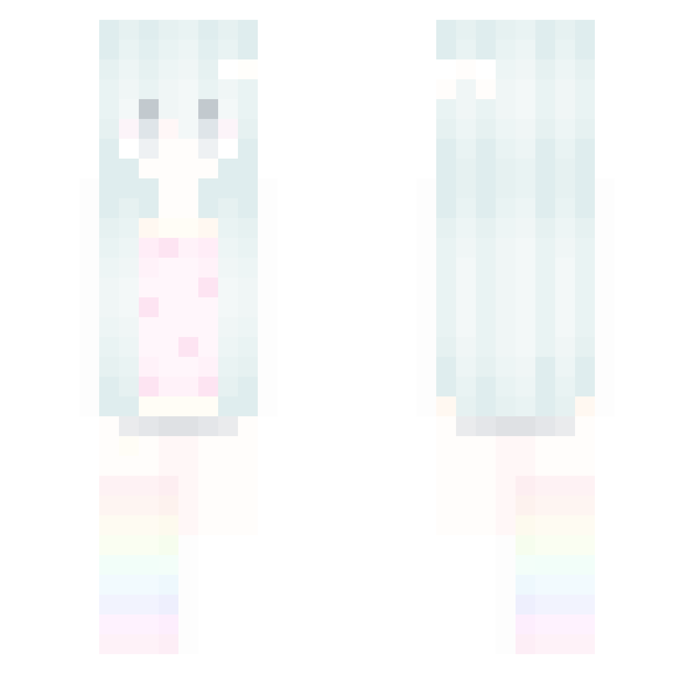 xbb Minecraft skin, front and back view