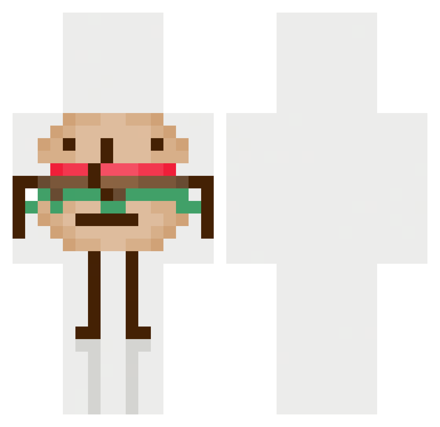 DwlKwn Minecraft skin, front and back view