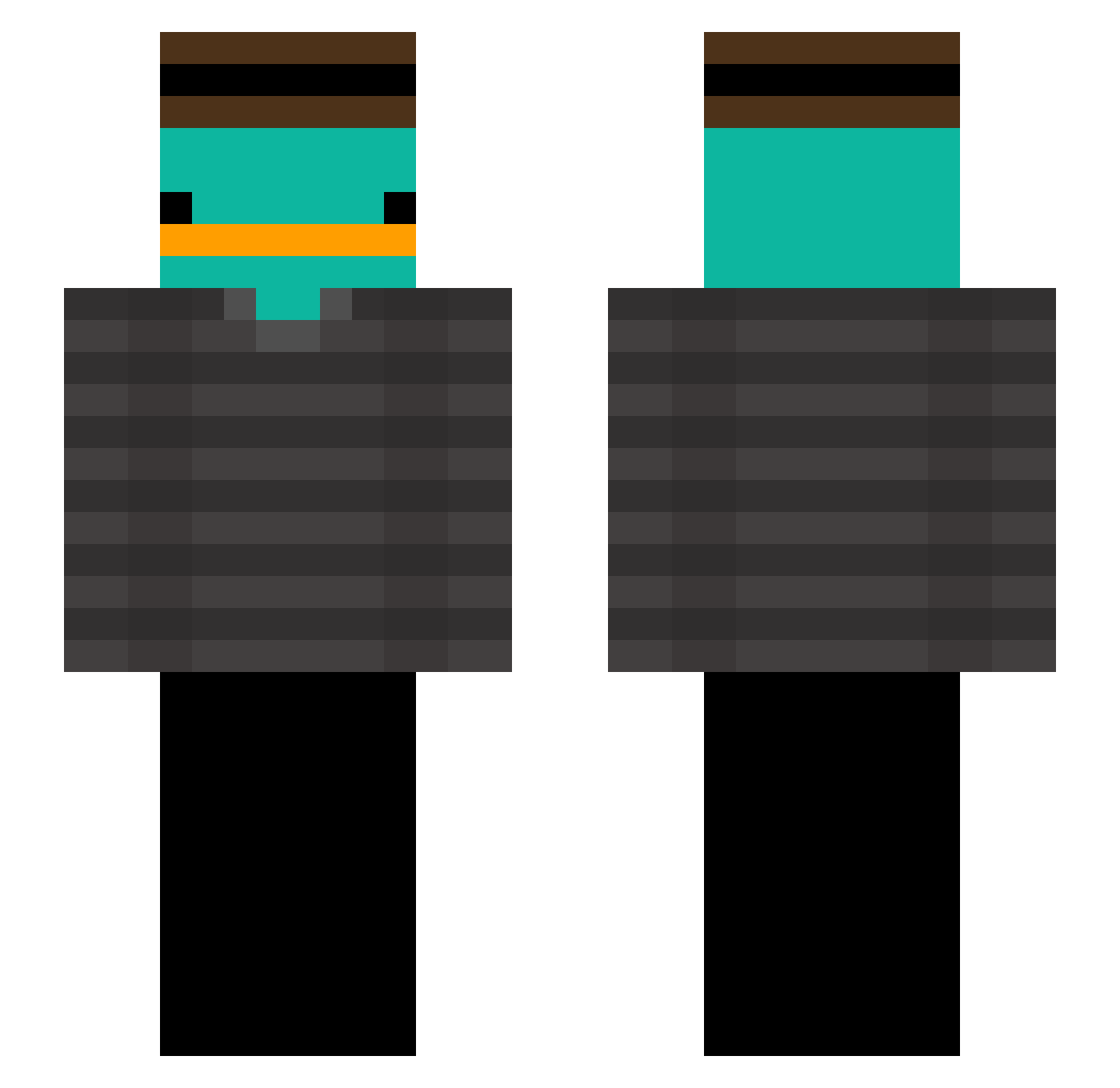 yamassky Minecraft skin, front and back view