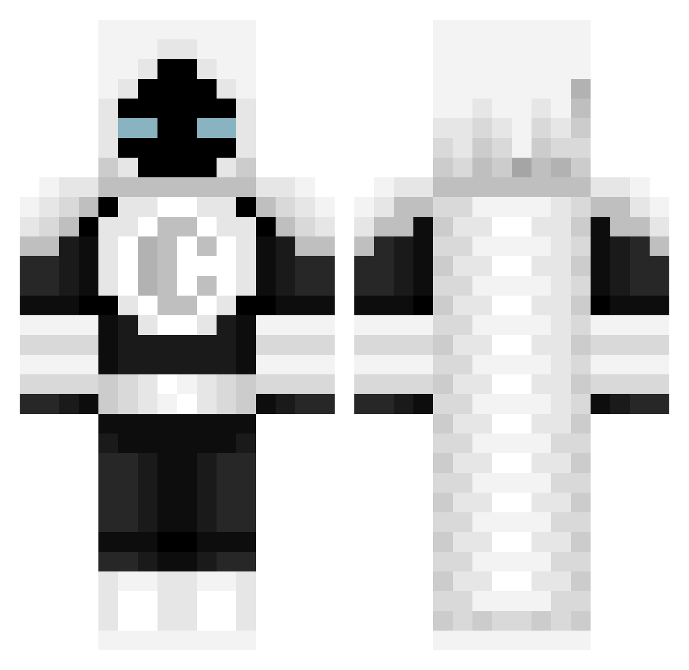 Dandanor Minecraft skin, front and back view