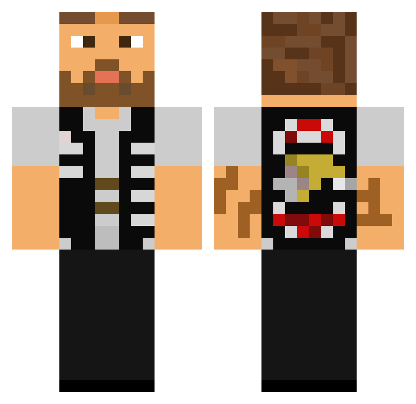 tissetrold1 Minecraft skin, front and back view