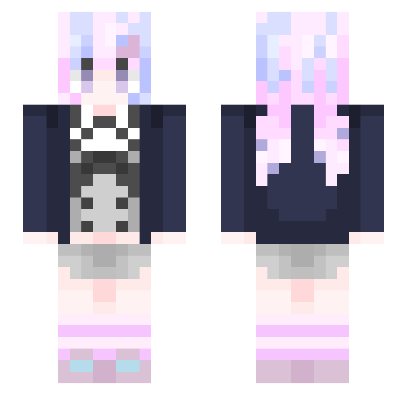 EtzHaChayim Minecraft skin, front and back view