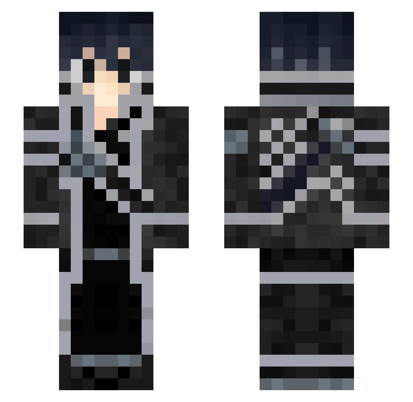 Jagala Minecraft skin, front and back view