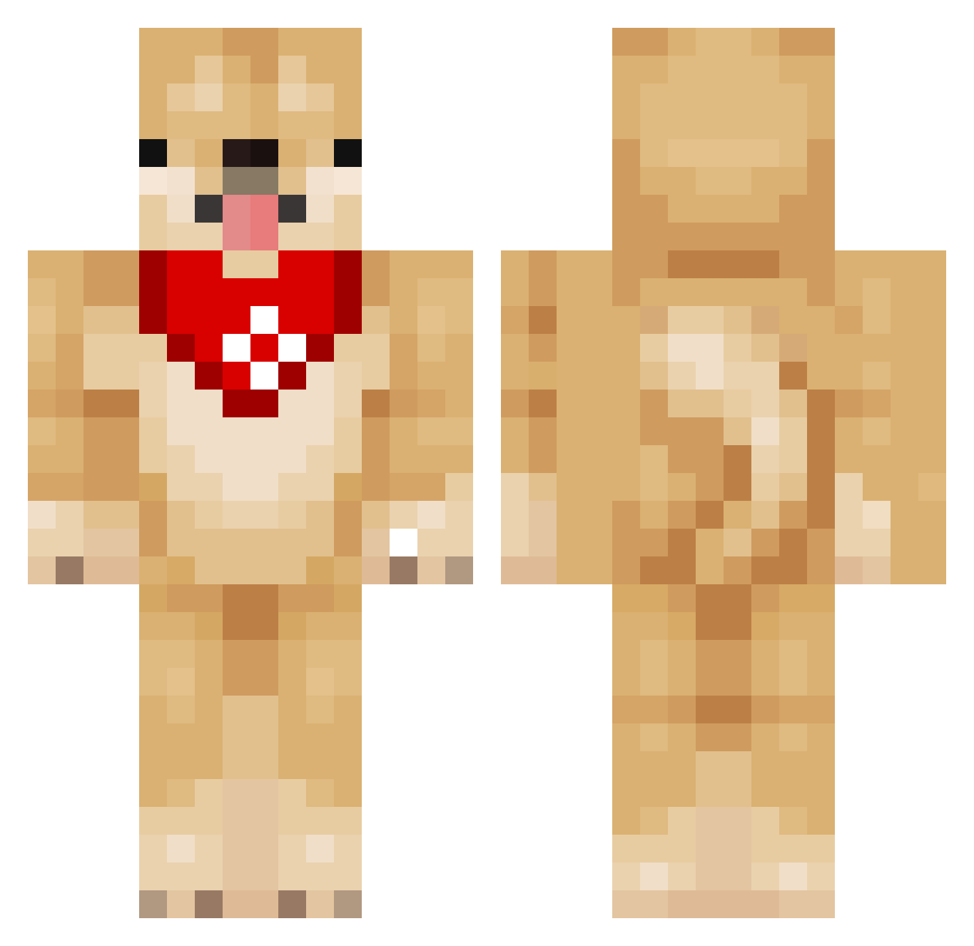 clghd75 Minecraft skin, front and back view