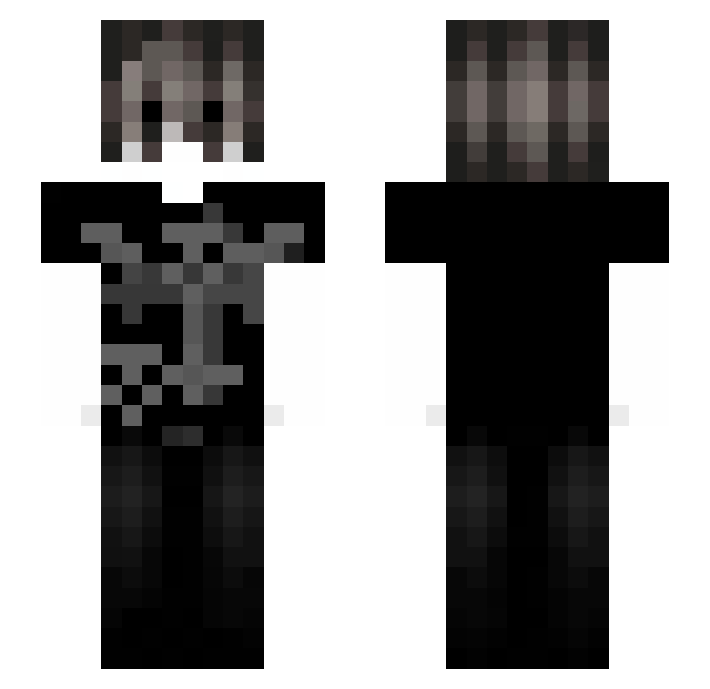 seele_op Minecraft skin, front and back view