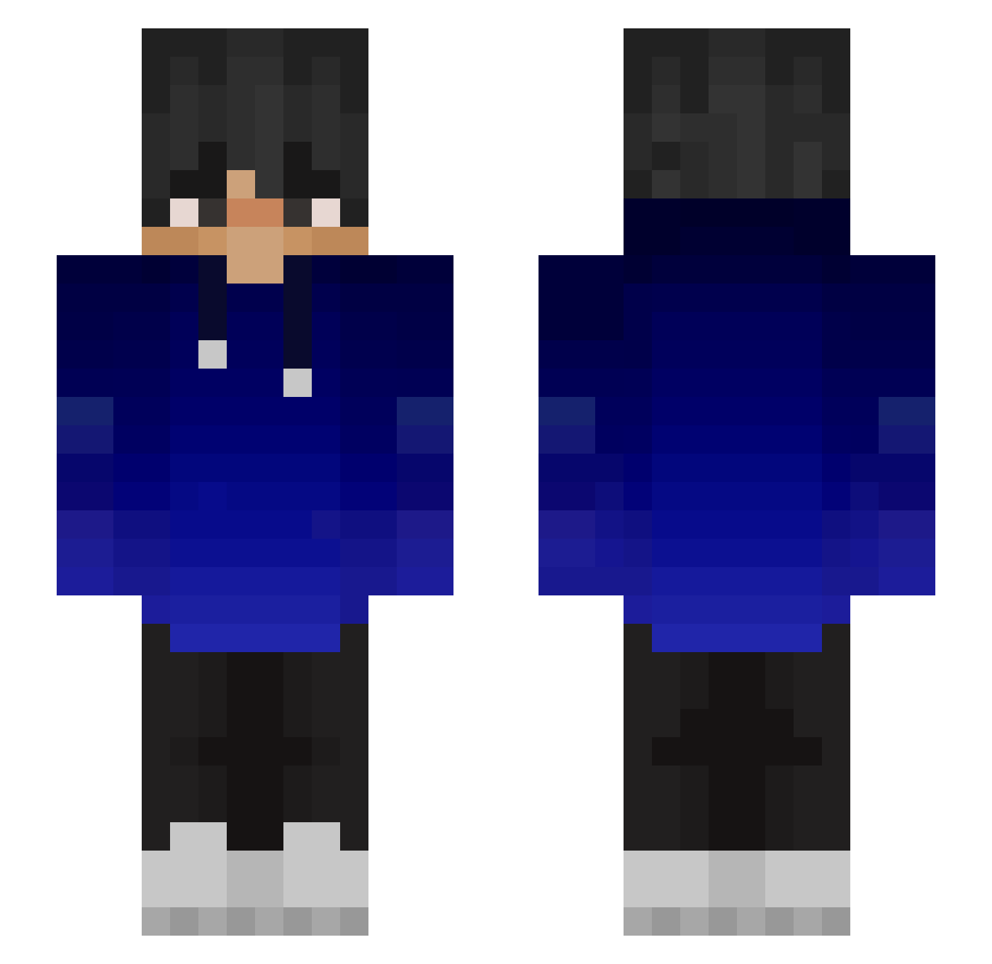 Ansenic Minecraft skin, front and back view