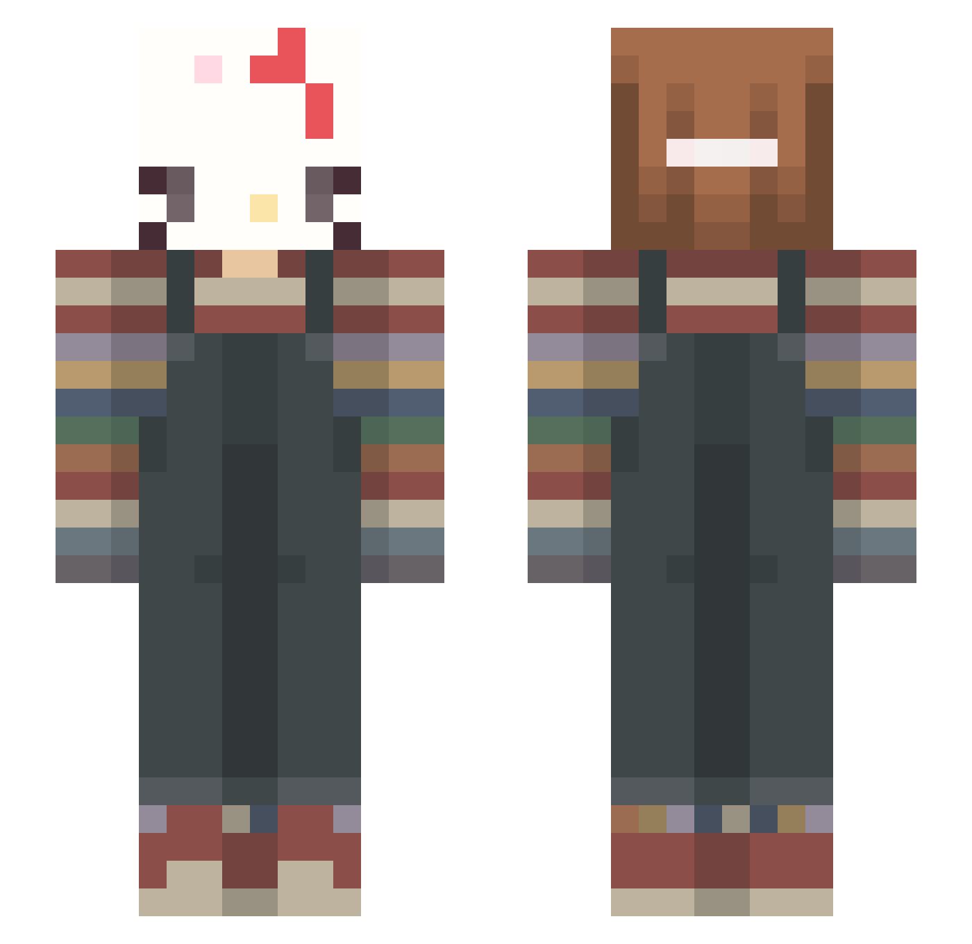 cherryblosom_ Minecraft skin, front and back view