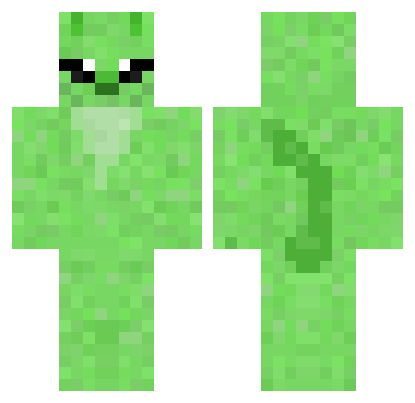 yeisom Minecraft skin, front and back view