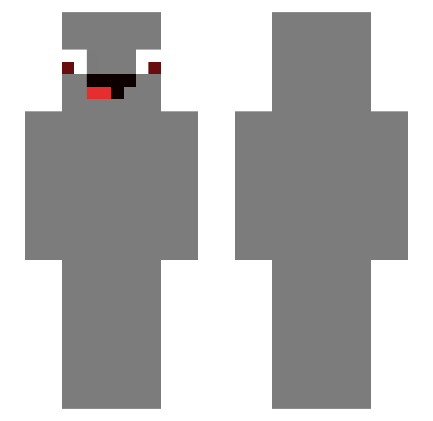 vxncii Minecraft skin, front and back view