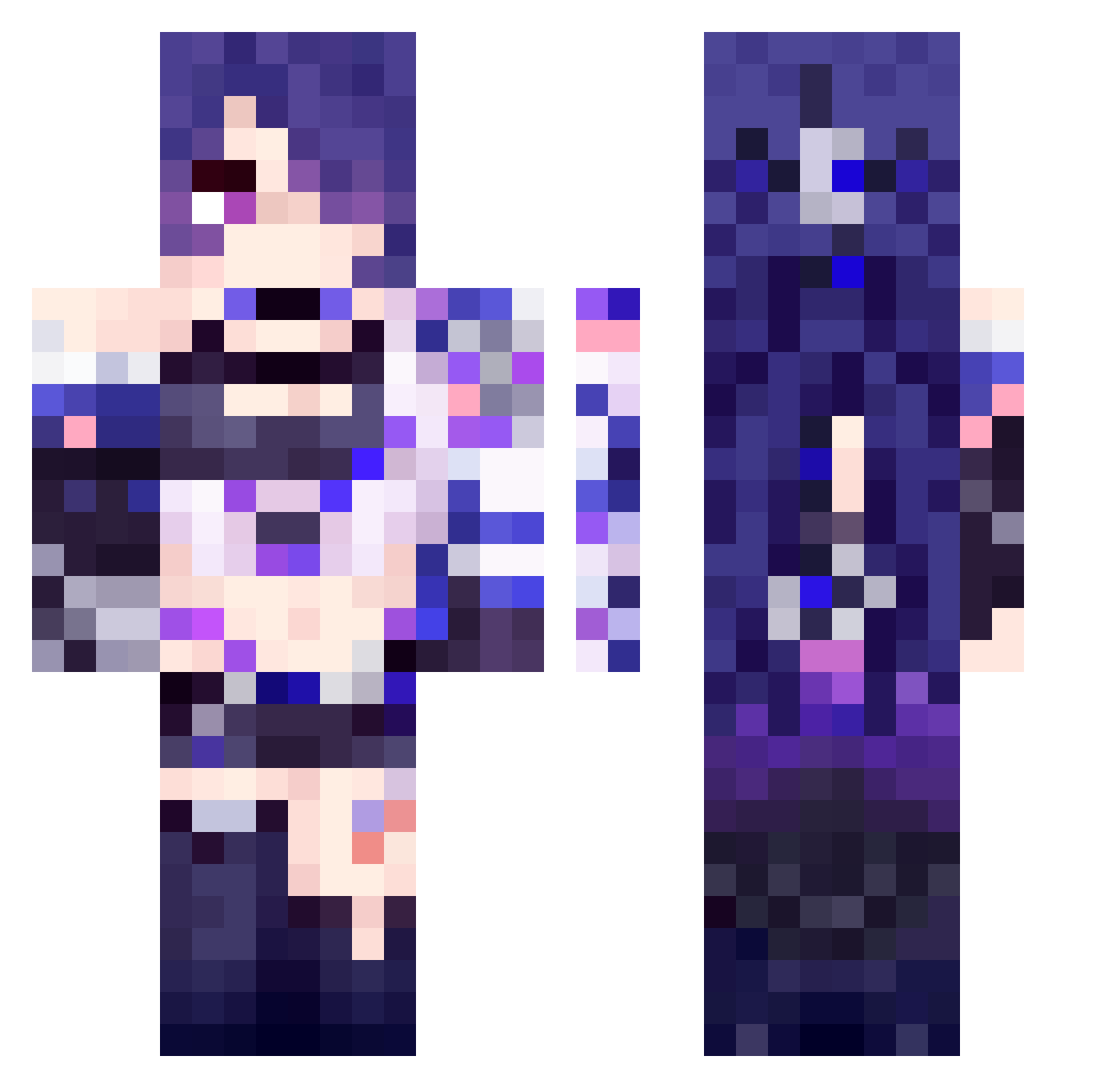 mun0621 Minecraft skin, front and back view