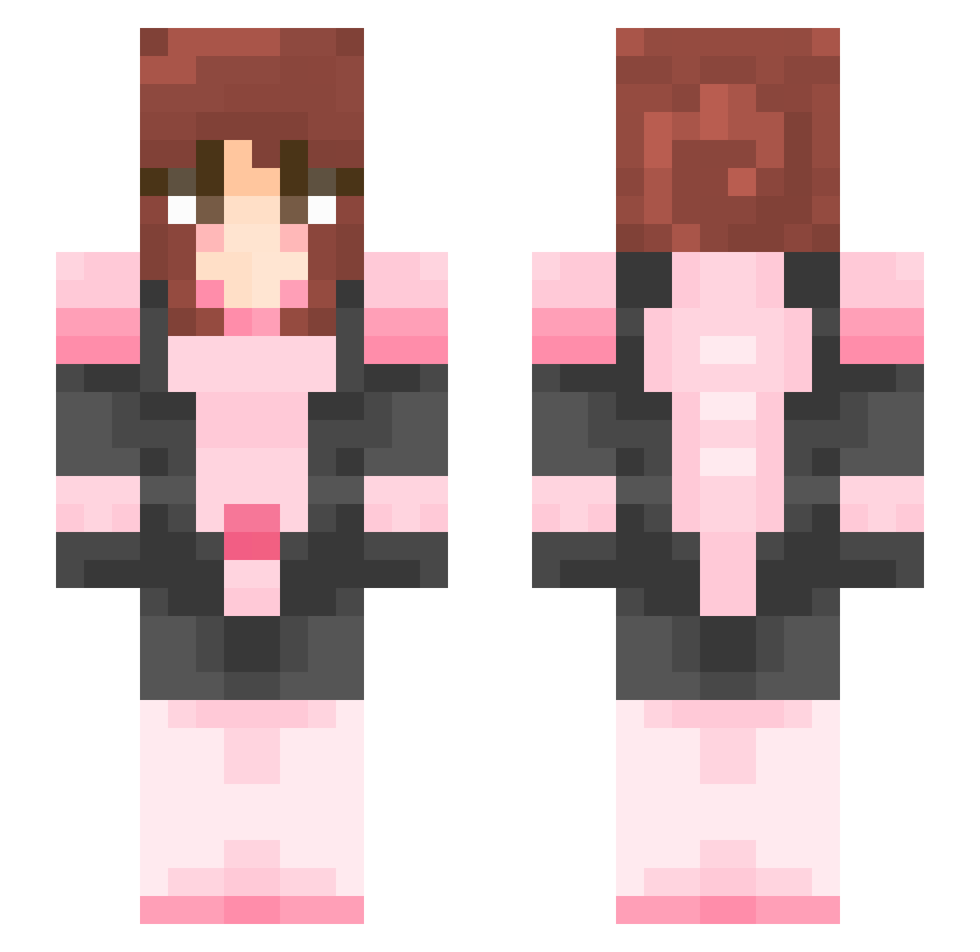 Ziiaa_ Minecraft skin, front and back view