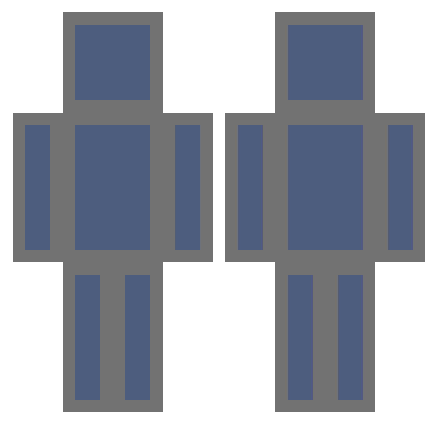 onewtc Minecraft skin, front and back view