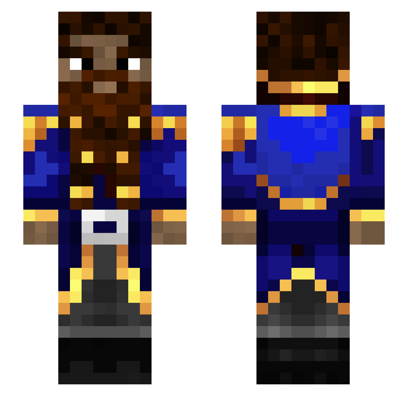 Fanni778 Minecraft skin, front and back view