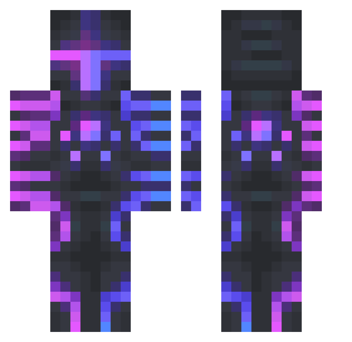 circle0919 Minecraft skin, front and back view