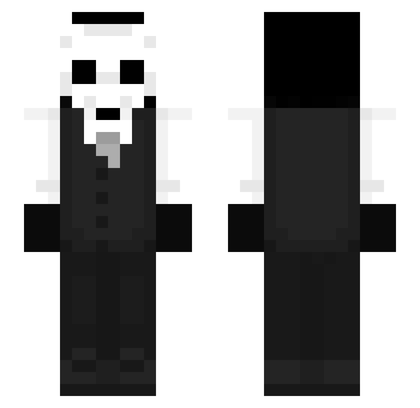 ThisAccIsGone1 Minecraft skin, front and back view