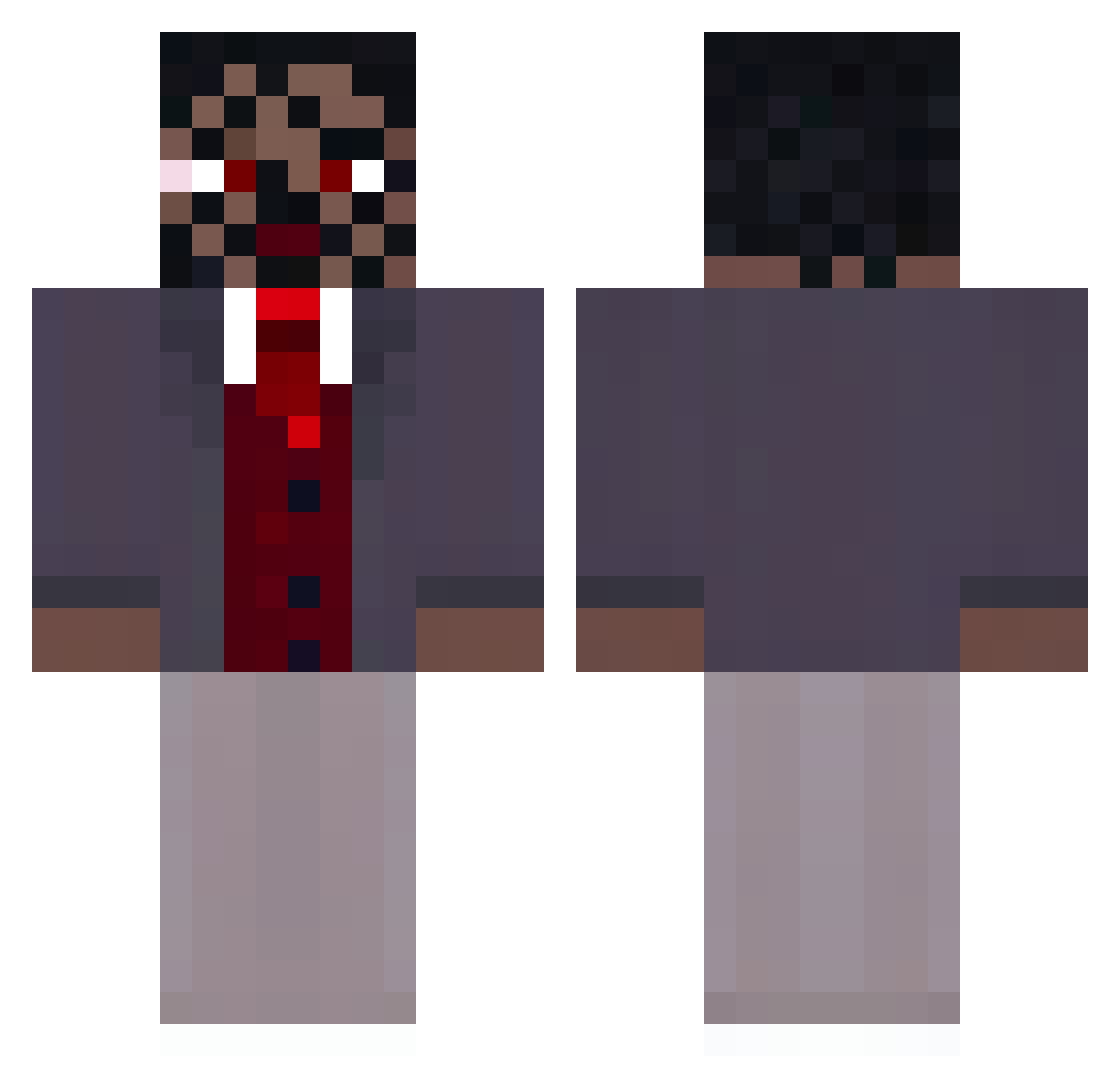 EzraRoyall Minecraft skin, front and back view