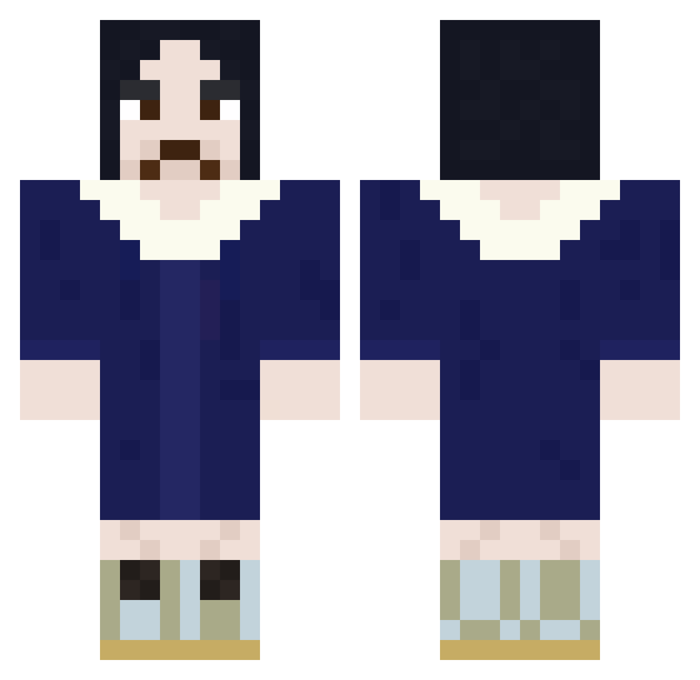 Filetz Minecraft skin, front and back view