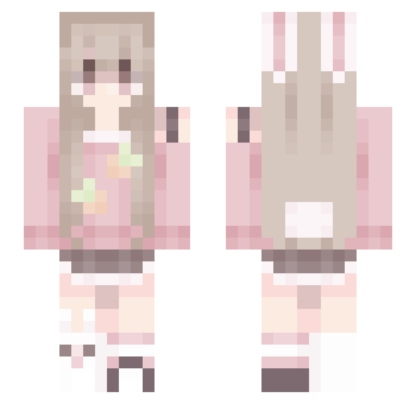 O_sl Minecraft skin, front and back view