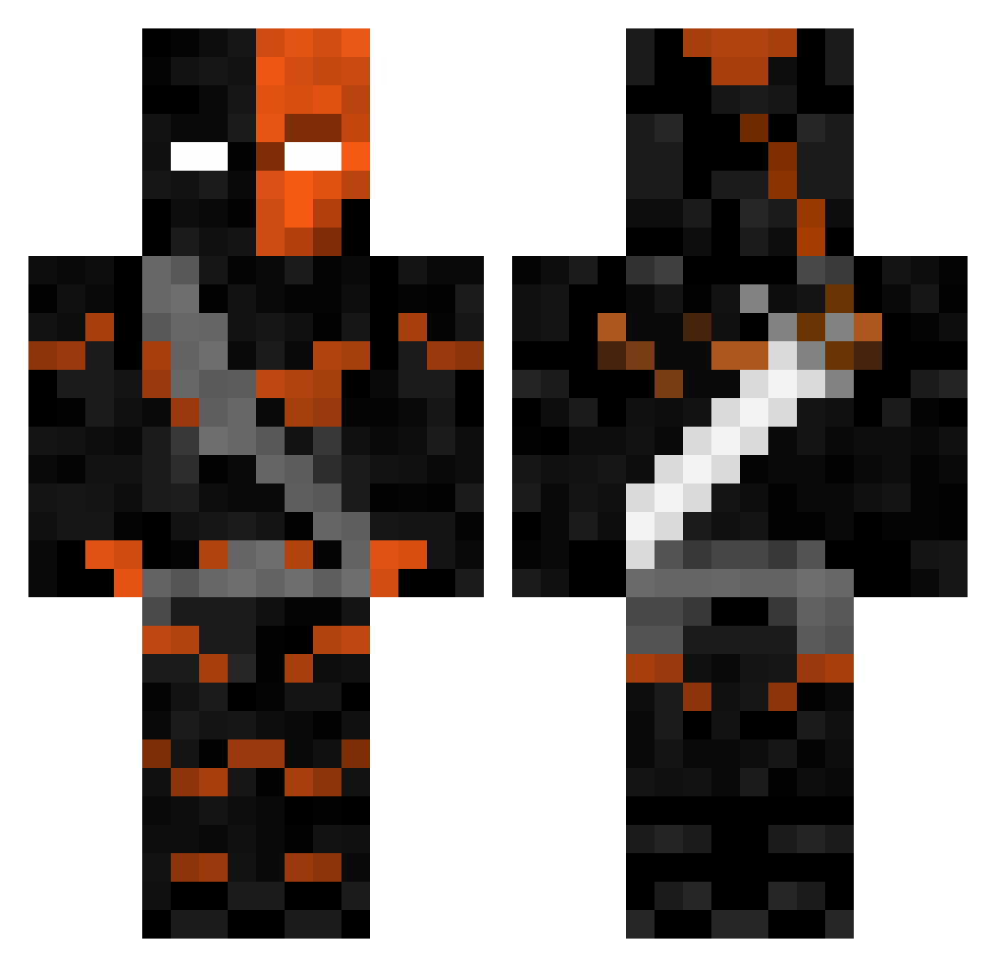 Endless28 Minecraft skin, front and back view