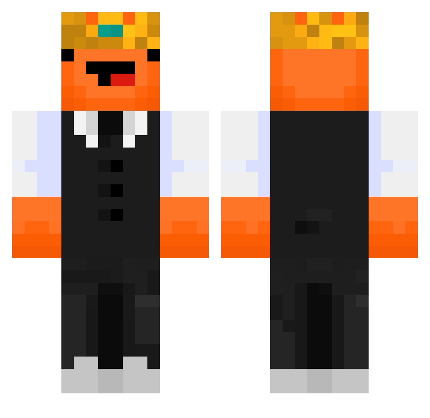Clofoliko369 Minecraft skin, front and back view
