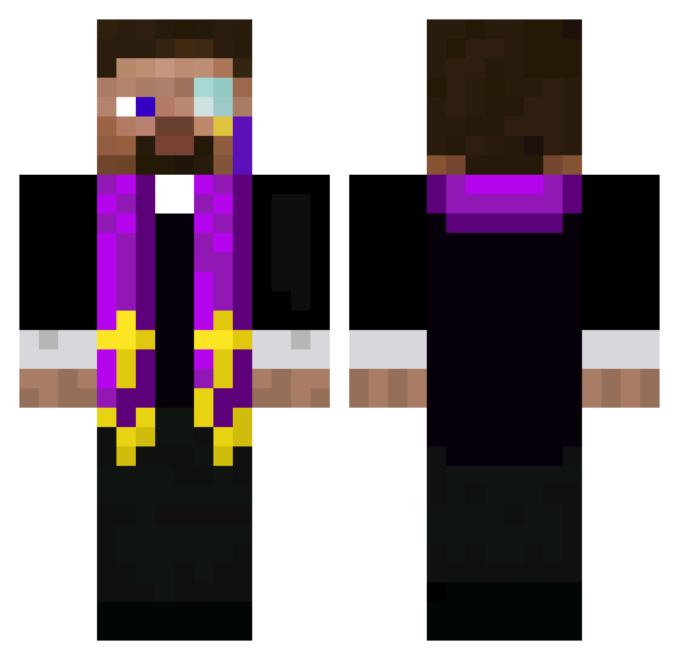 fatpoops78 Minecraft skin, front and back view