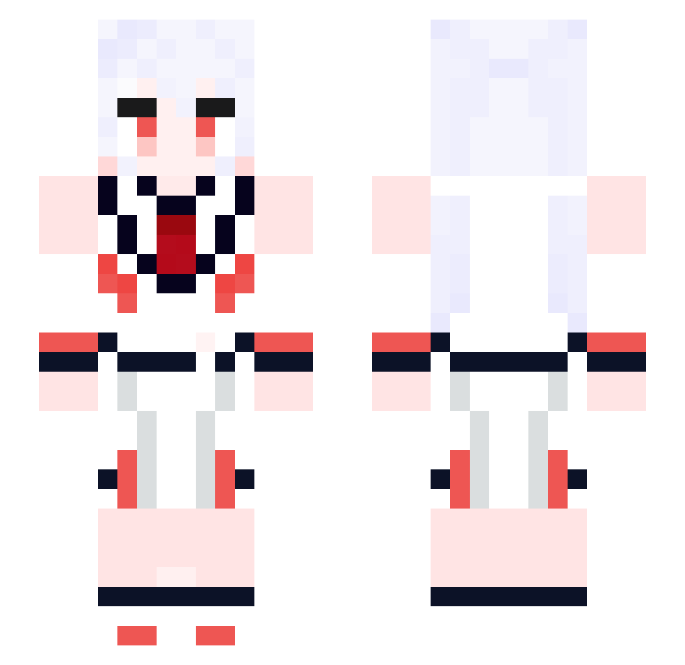 ALerror Minecraft skin, front and back view