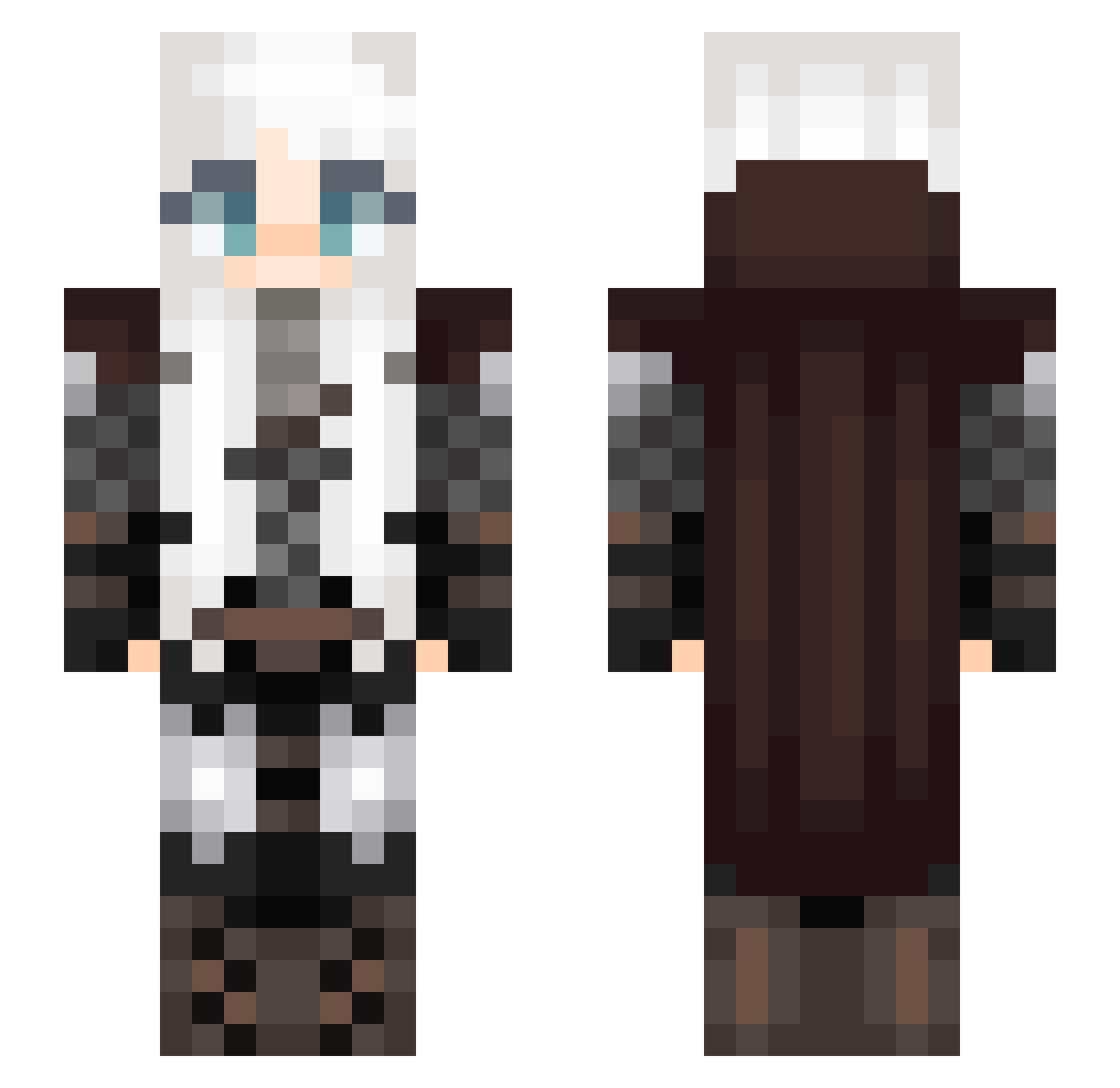 Sw33tL4st4ng3l Minecraft skin, front and back view