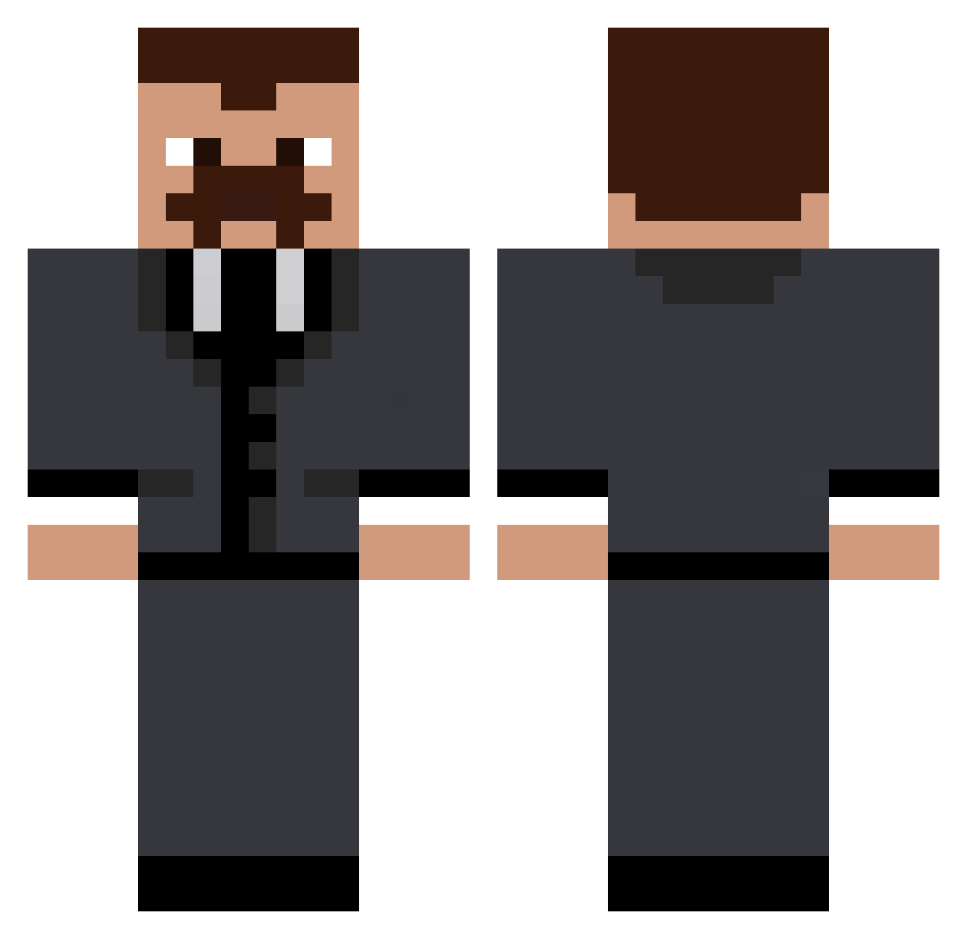 Re4_J0hn Minecraft skin, front and back view