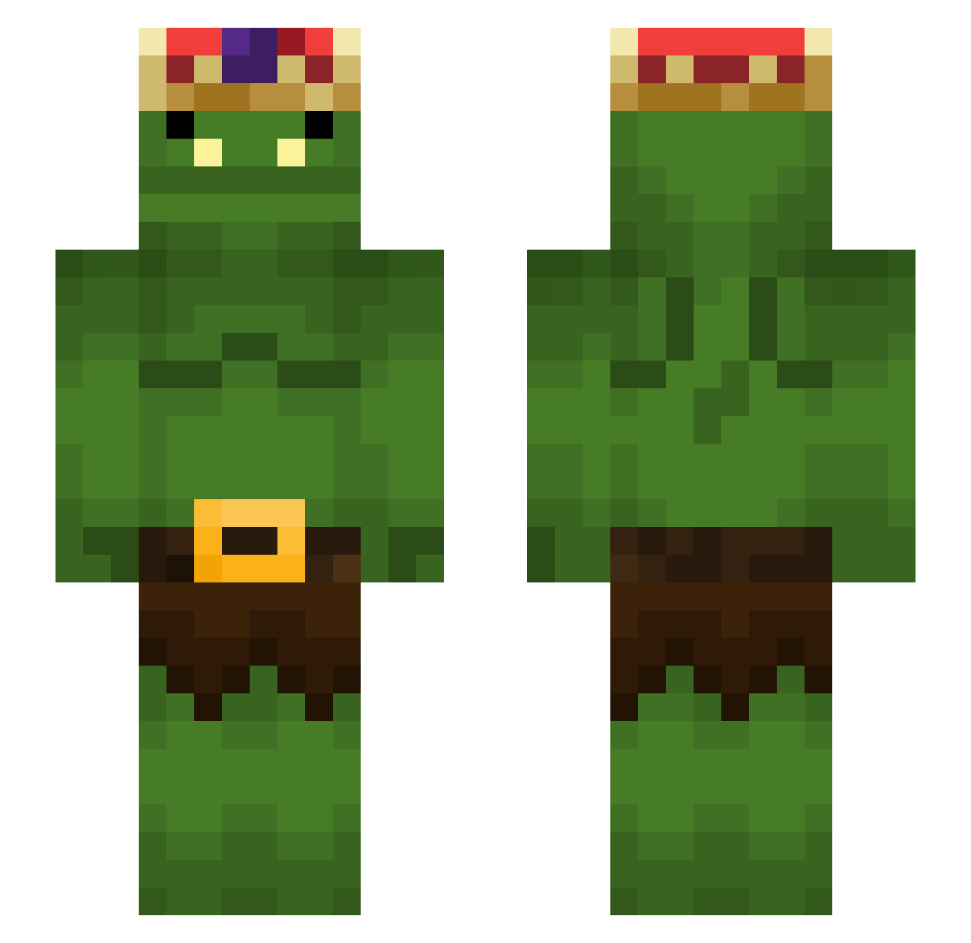 c_aesious Minecraft skin, front and back view