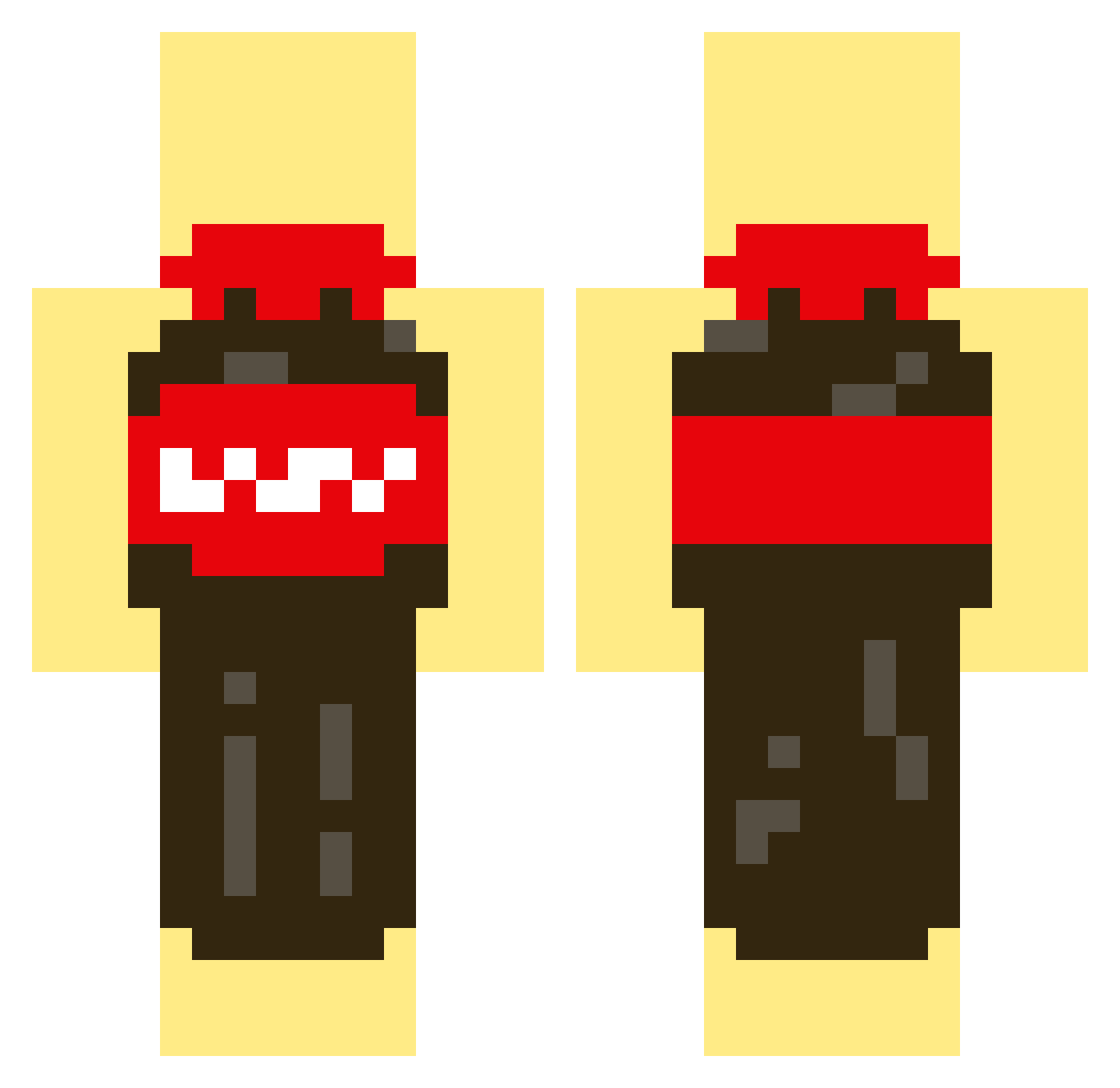 TasteTheFeeling4 Minecraft skin, front and back view