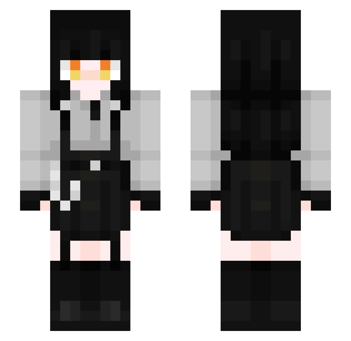 K_Channn Minecraft skin, front and back view