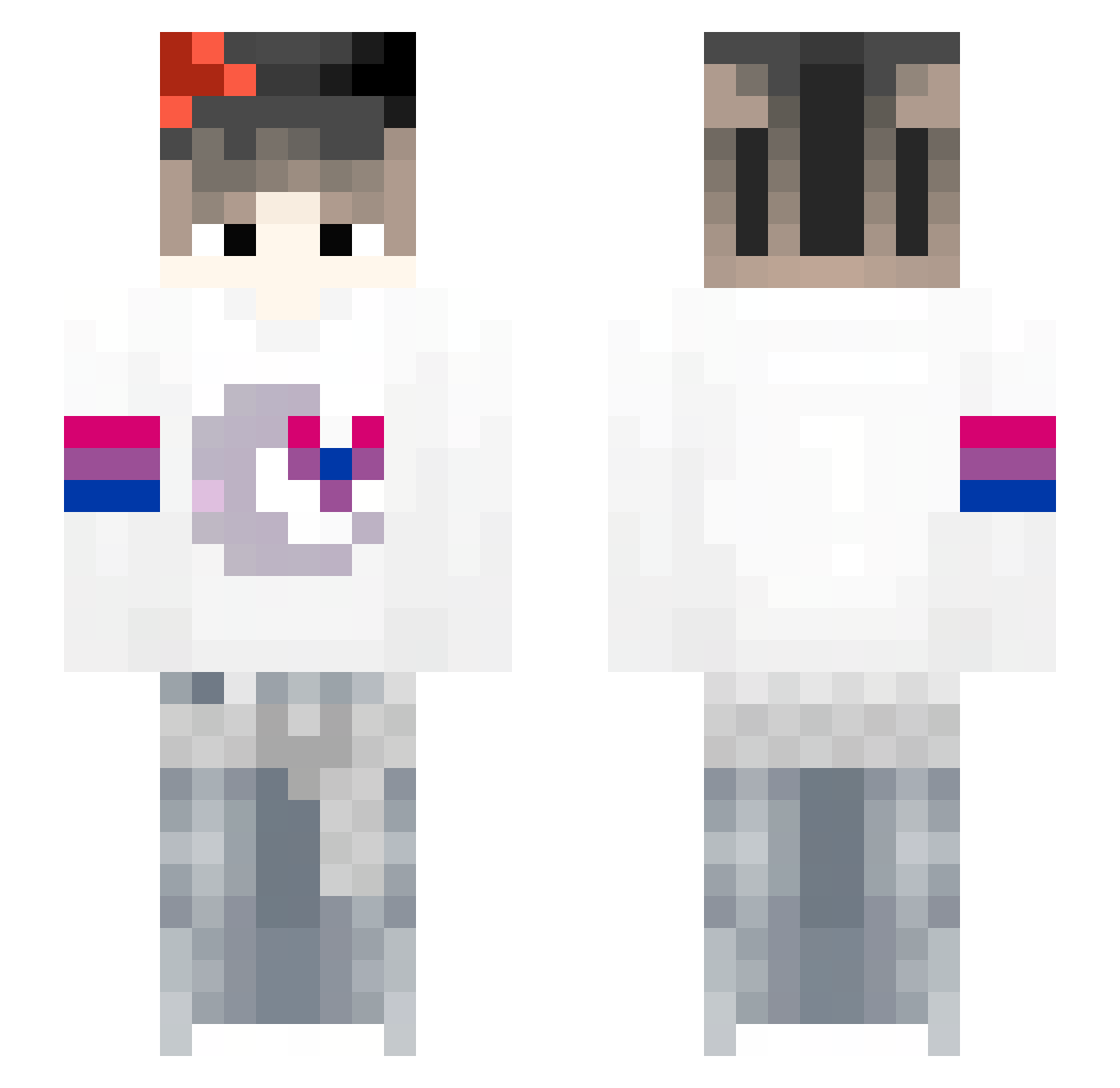 XxLionelYTMC65xX Minecraft skin, front and back view