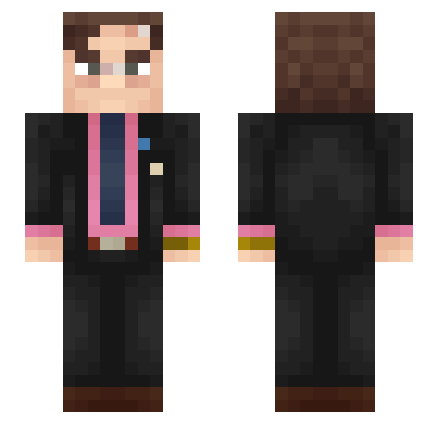 ANJEYKO Minecraft skin, front and back view