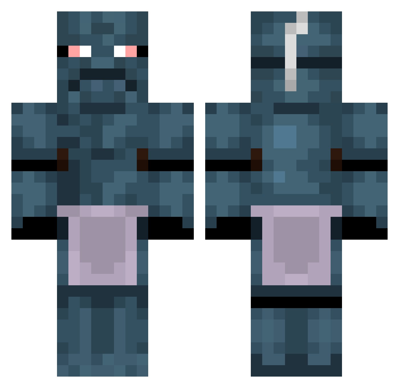 hellomyself00 Minecraft skin, front and back view
