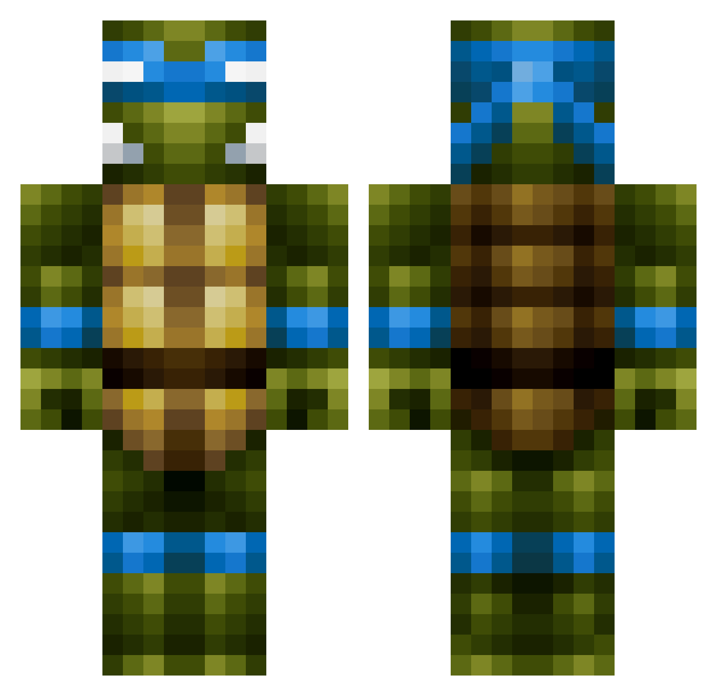 Lutsky1 Minecraft skin, front and back view
