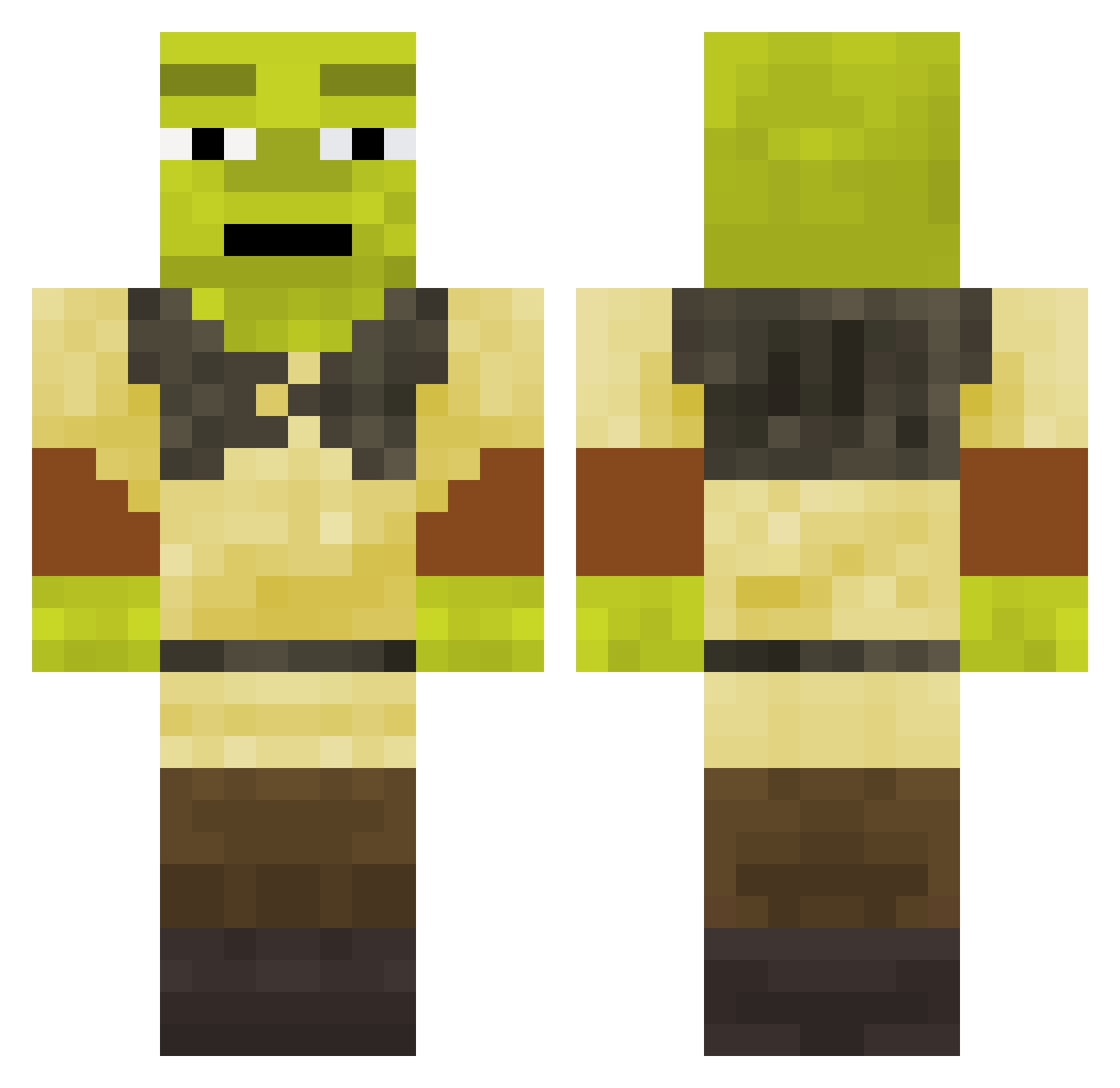 LittleLoneOnion Minecraft skin, front and back view