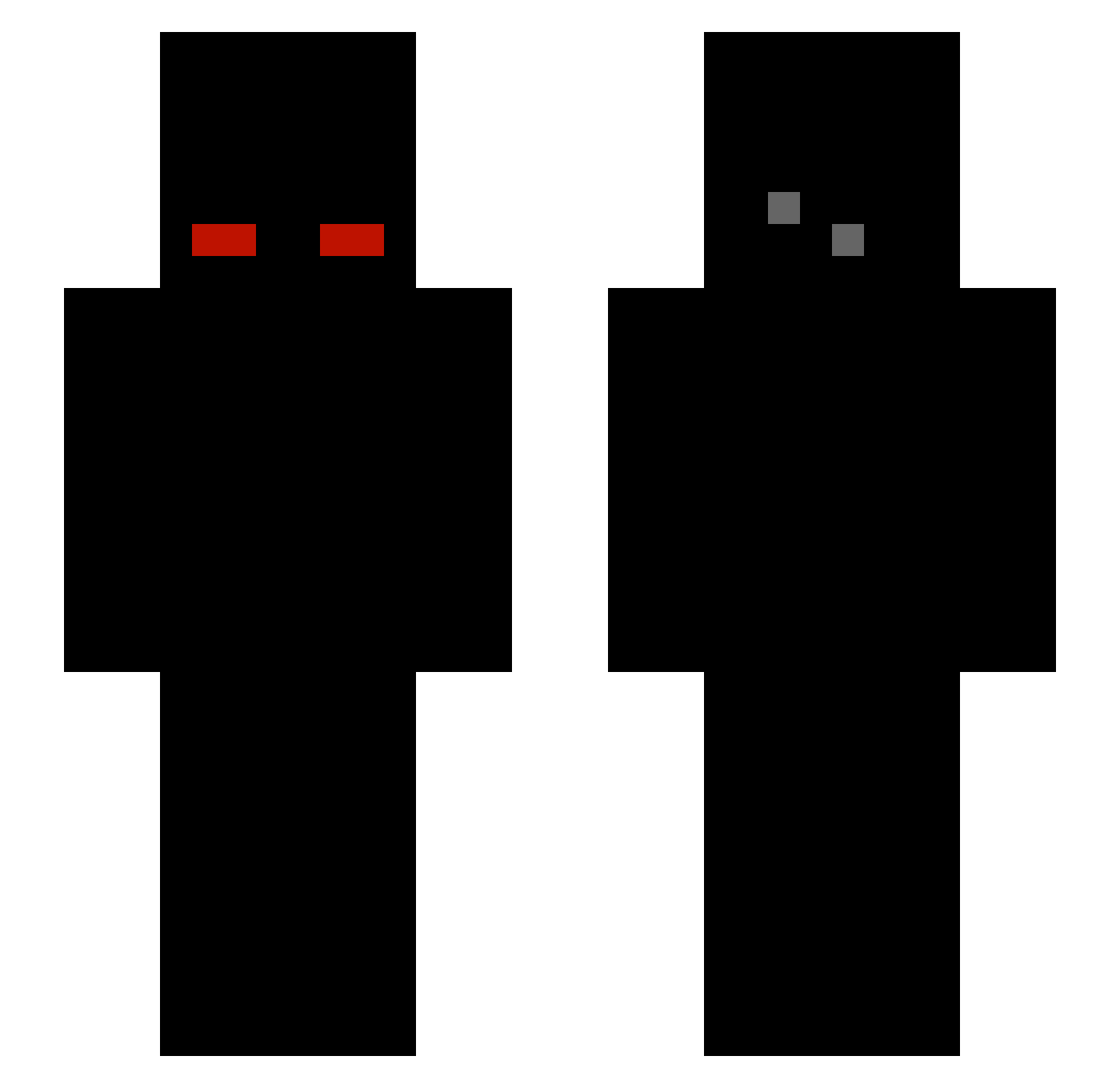 NieZnamCie9 Minecraft skin, front and back view