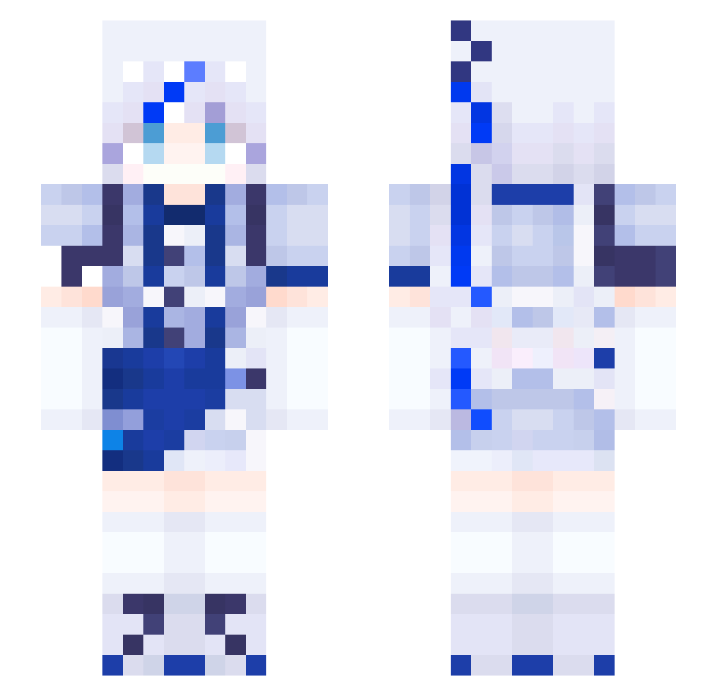 qpwowi49 Minecraft skin, front and back view