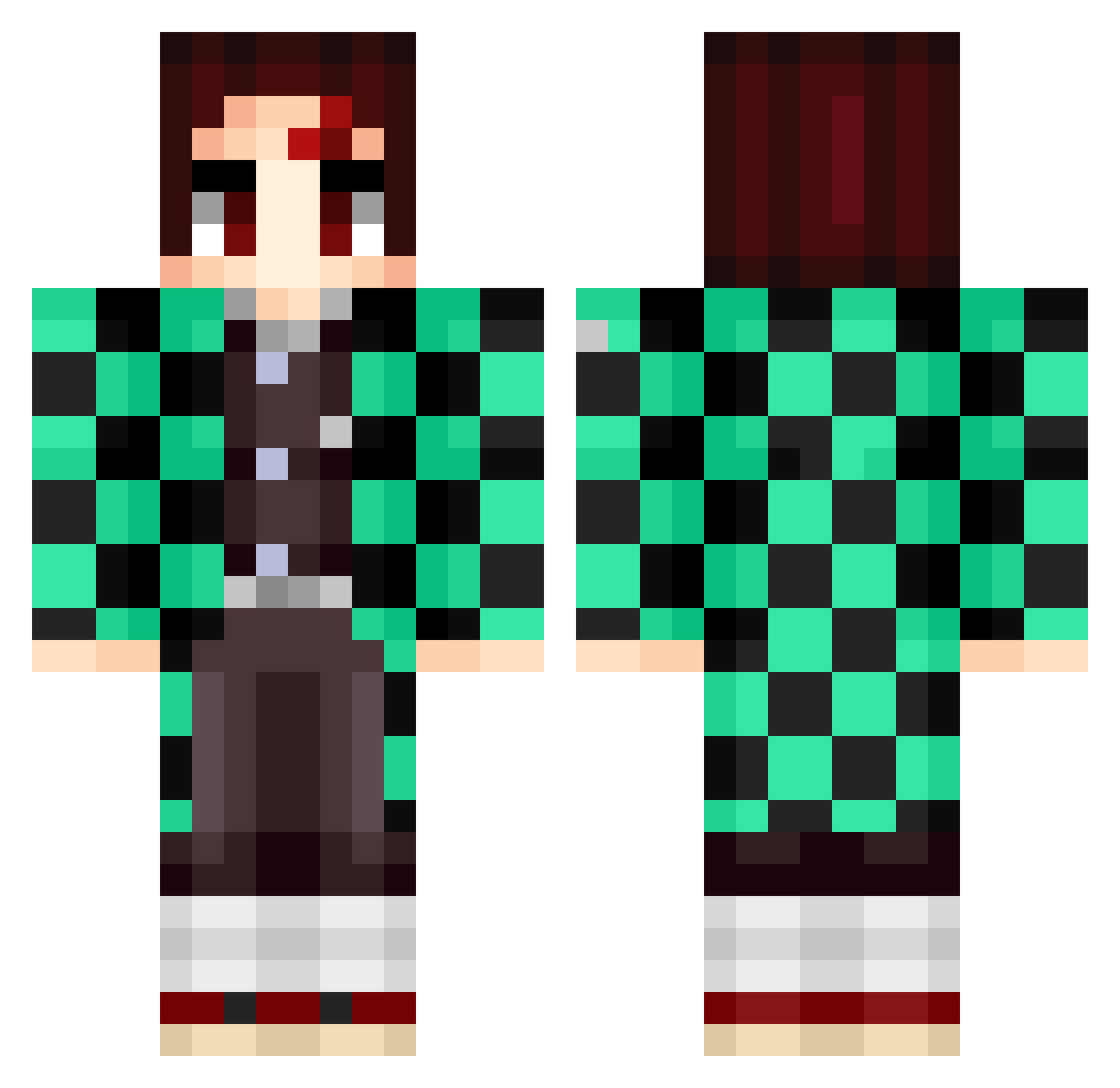Maser_rizz60 Minecraft skin, front and back view