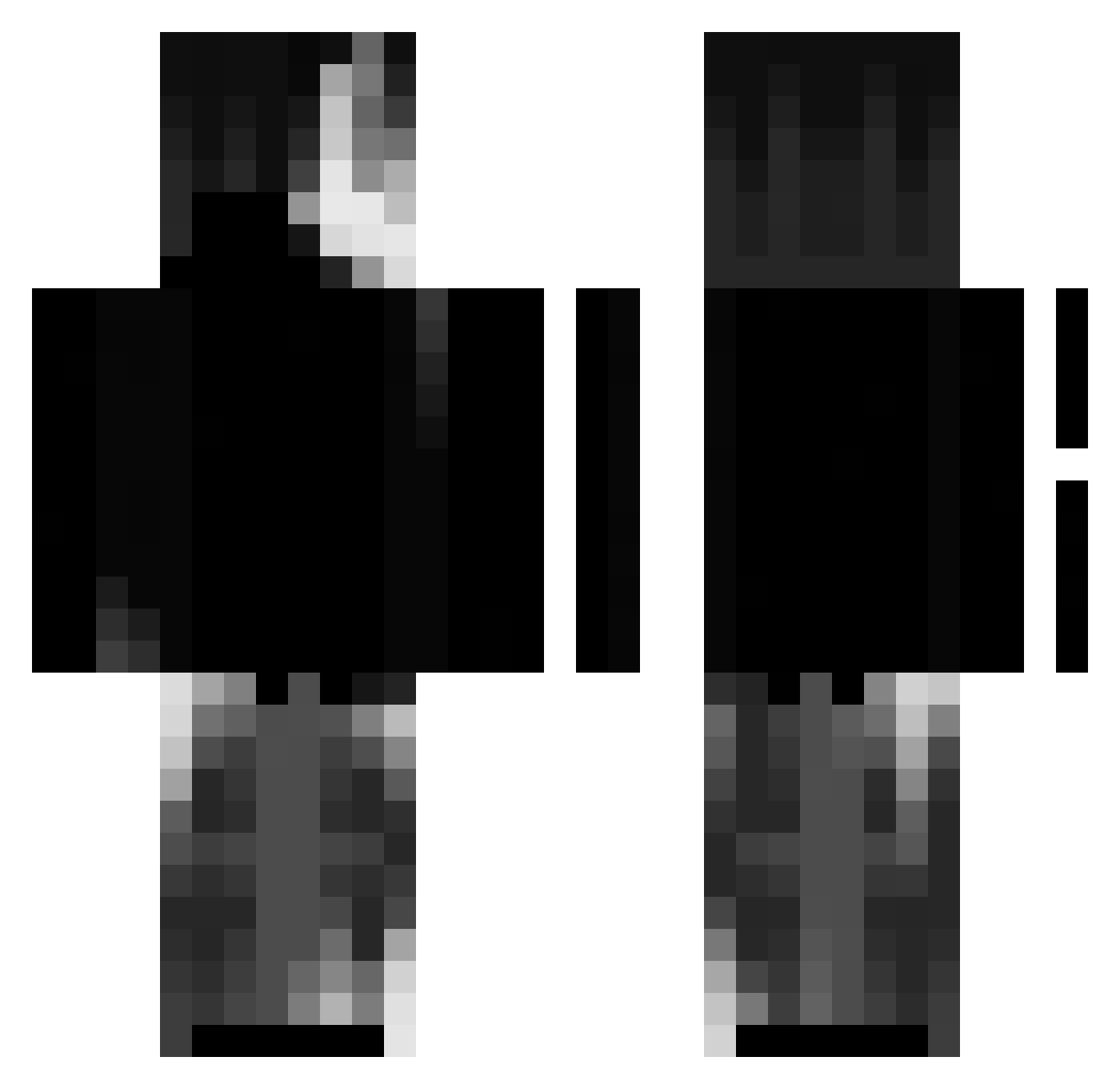 OVENBAKEDHOG Minecraft skin, front and back view