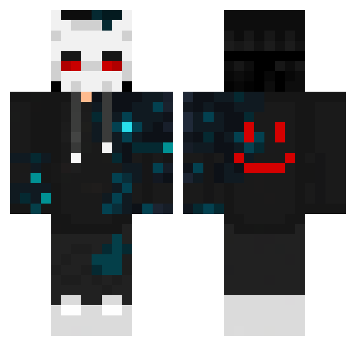 Gamerpro8752 Minecraft skin, front and back view